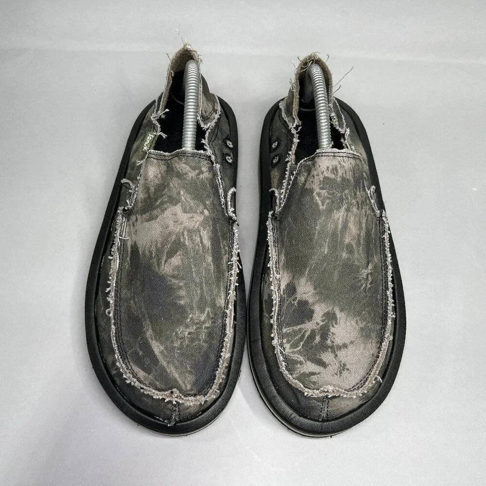 Sanuk Men's Size 8 Vagabond Soft Top Tie Dye Slip On‎ Loafers